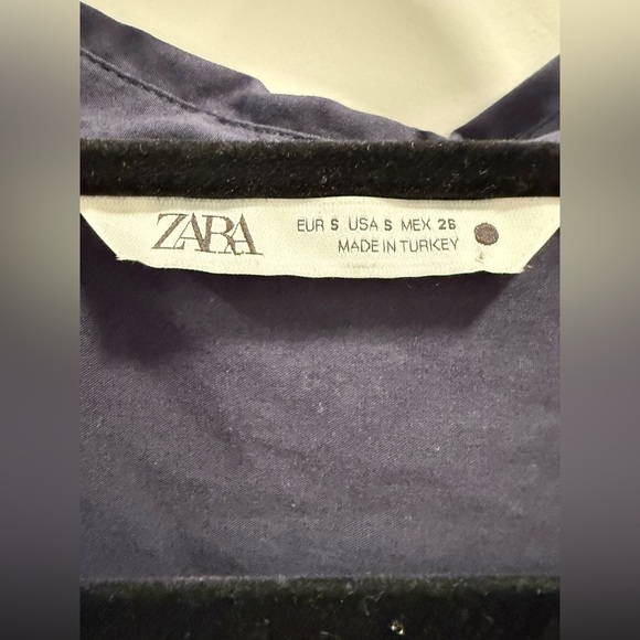 Zara Navy Mini Dress Size Small - Picture 3 of 4